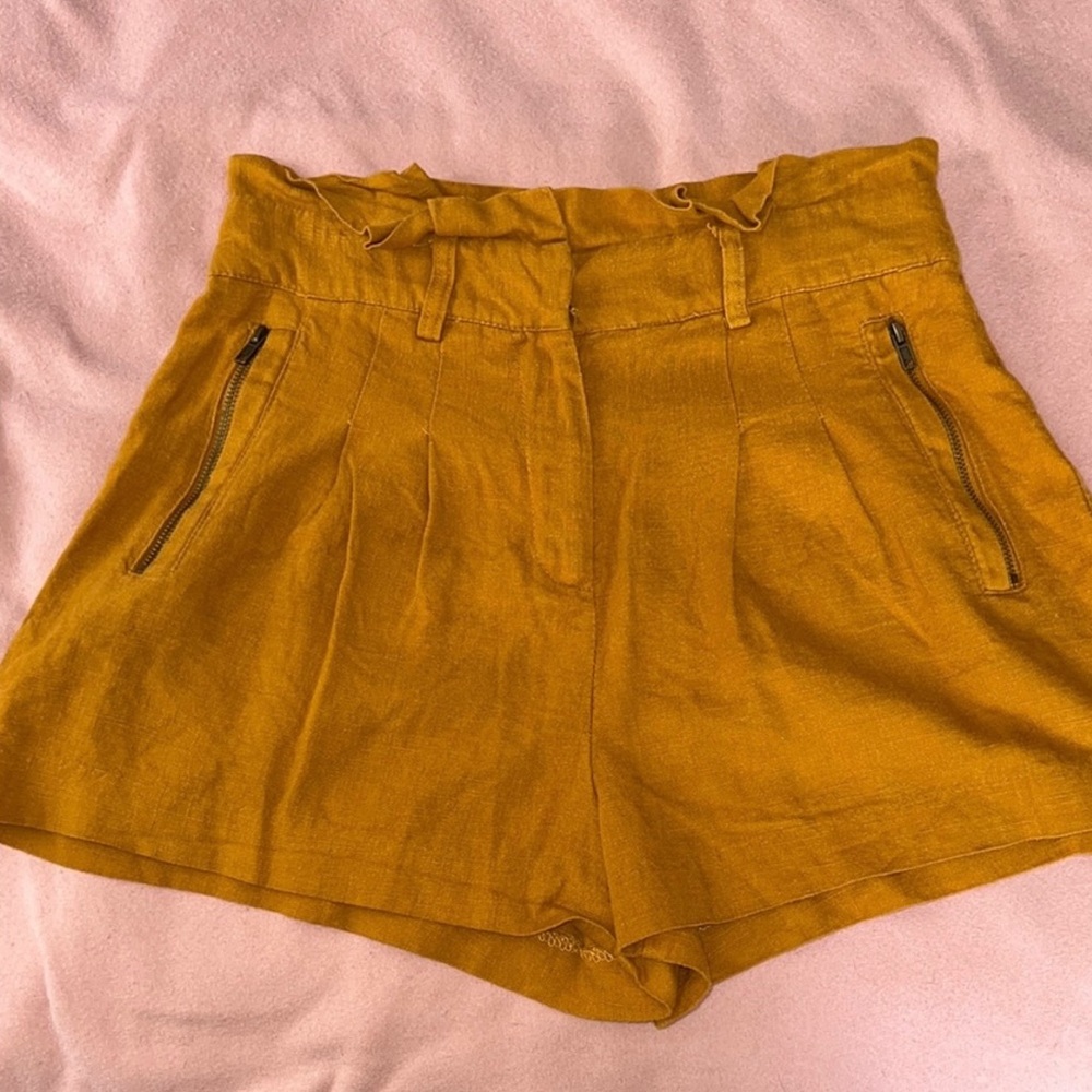 Forever 21 | Women’s Size S Mustard Yellow High-Waisted Women Shorts